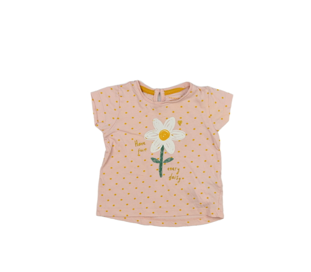 Růžové triko s květinou Primark 