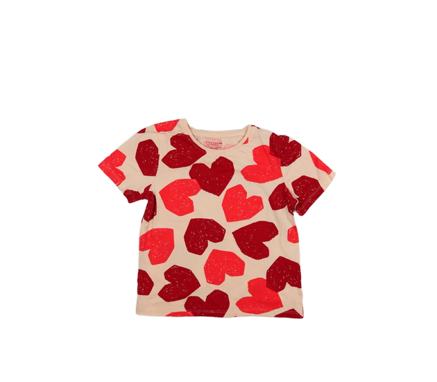 Béžové triko se srdci Primark 