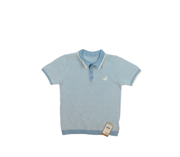 Nové modré pletené triko s límečkem Mothercare