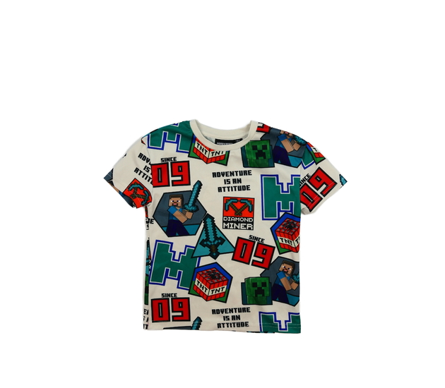 Bílé sportovní triko Minecraft Primark 