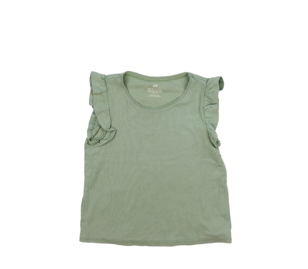 Zelené žebrované tílko H&M