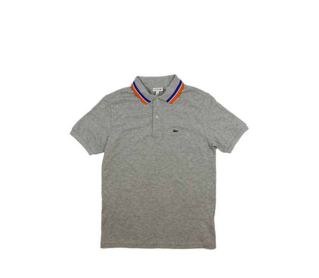 Šedé triko s límečkem vel. 176 Lacoste