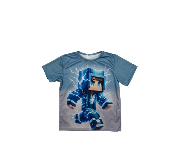 Modré sportovní triko Minecraft 