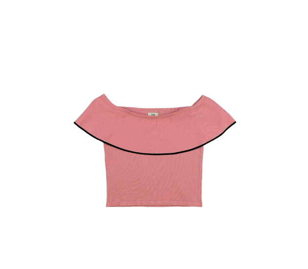 Růžový crop top River Island 