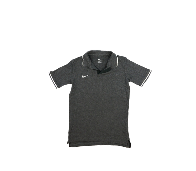 Šedé melírované triko s límečkem vel. 170 Nike 