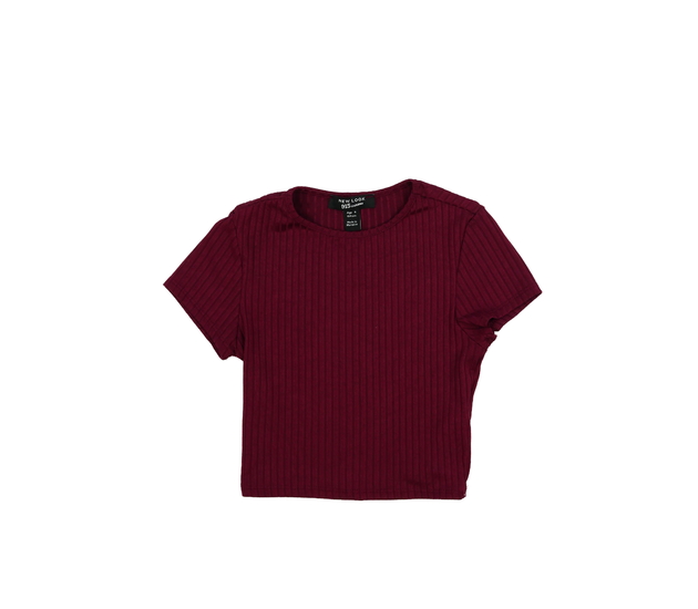 Tmavě červený crop top New Look 