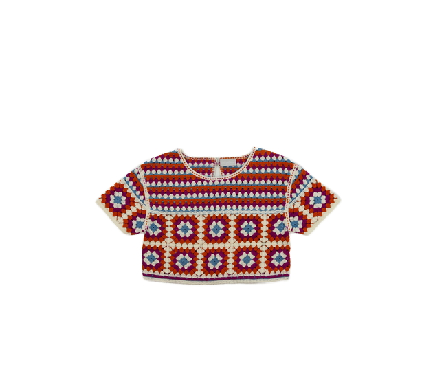 Barevný stylový crop top 