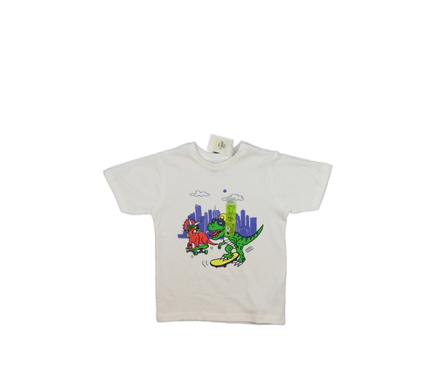 Nové bílé stylové triko s dinosaury Primark 