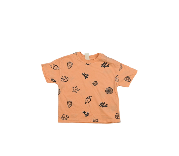 Oranžové triko s obrázky H&M