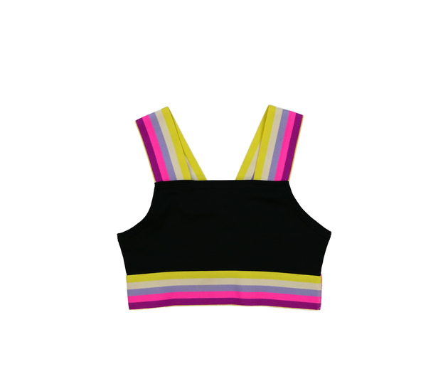 Černý sportovní crop top 