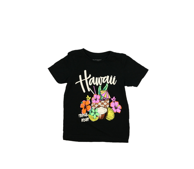 Černé triko s motivem Hawaii Primark 