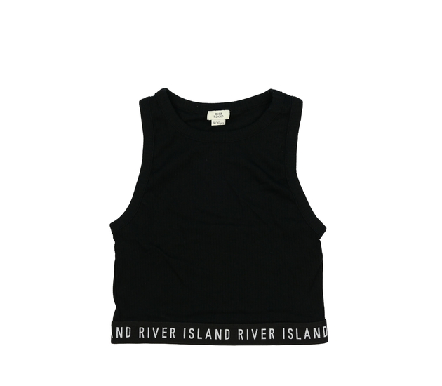 Černý crop top River Island 