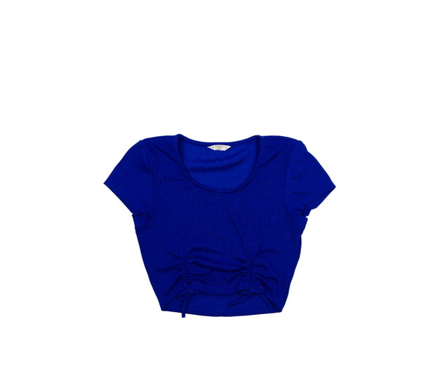 Tmavě modrý crop top vel. 170 