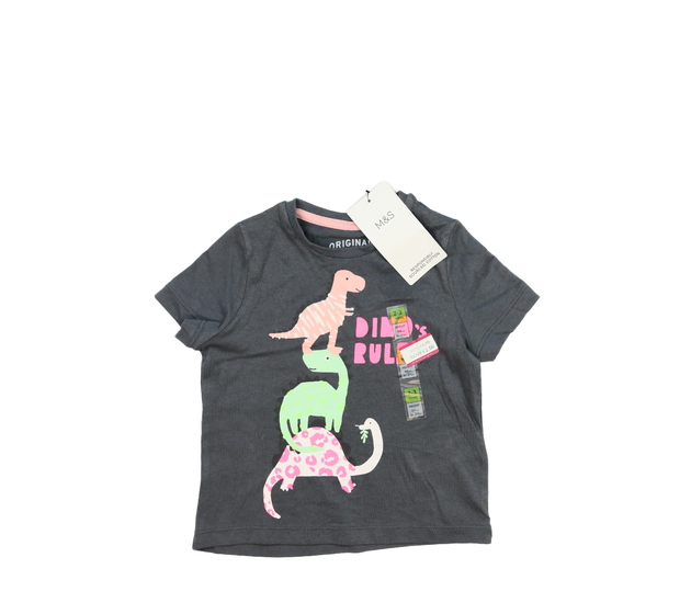 Nové šedé triko s dinosaury M&S