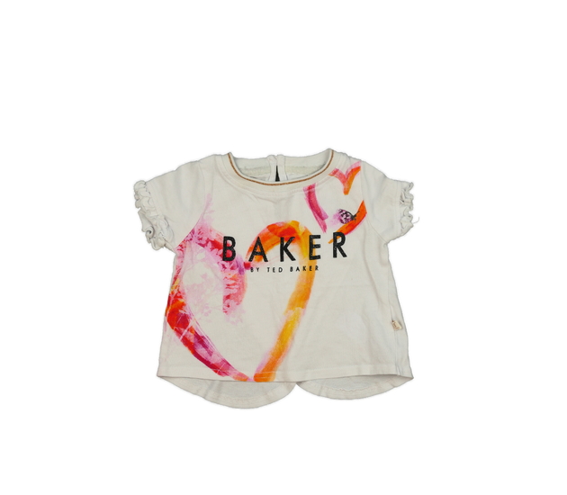 Bílé zdobné triko Baker