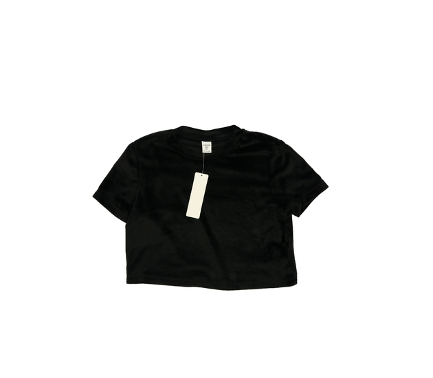 Nový černý semišový crop top 