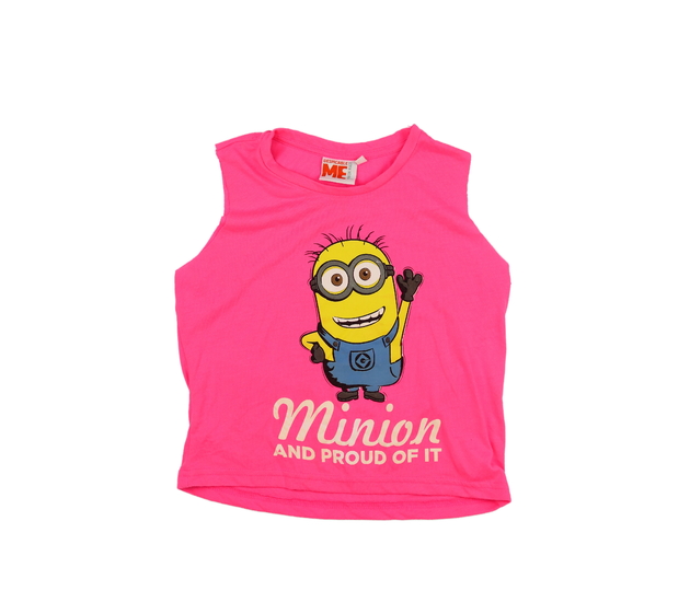 Růžové kratší tílko Mimoni Primark 
