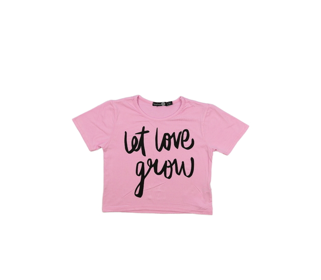 Růžový lehký crop top 