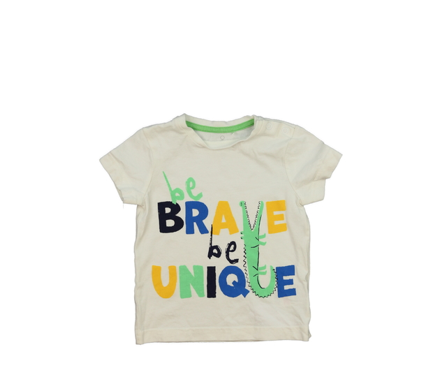 Krémové triko s krokodýlem Mothercare