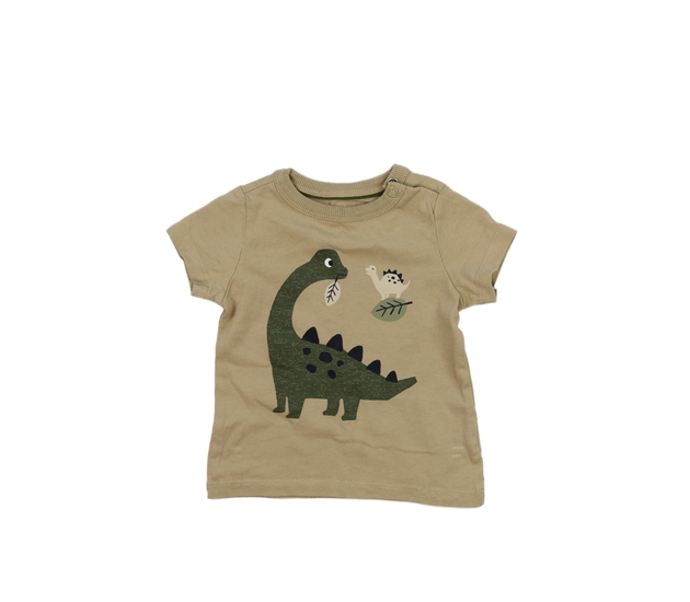 Hnědé triko s dinosaury C&A