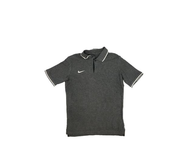 Šedé melírované triko vel. 170 s límečkem Nike 