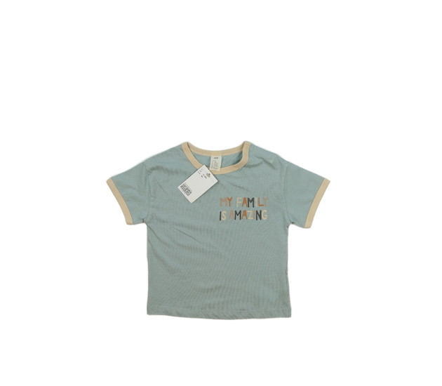 Nové tyrkysové triko s nápisem H&M