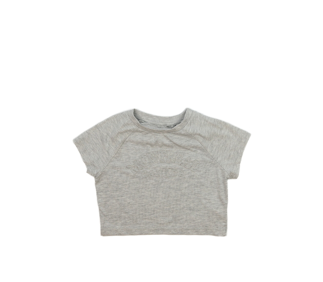Šedý melírovaný crop top George
