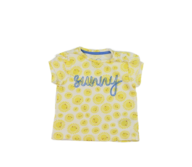 Krémové triko s volánky a slunci Mothercare
