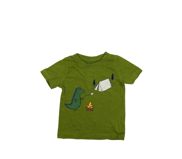 Zelené melírované triko s dinosaurem M&Co