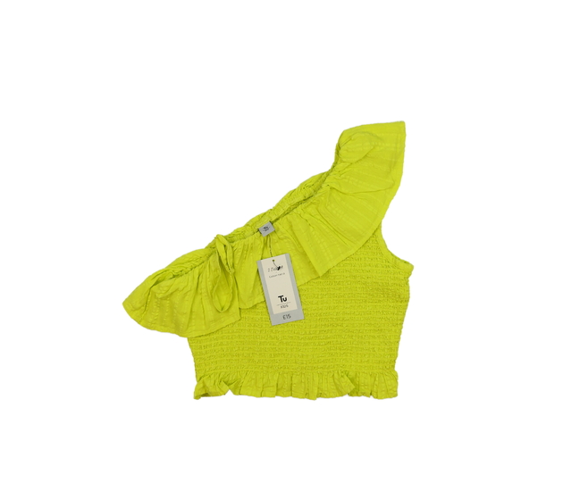 Nový žlutý prošívaný crop top Tu 