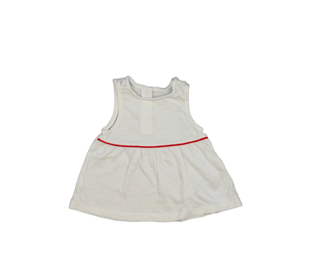 Bílé tílko s červeným pruhem Mothercare