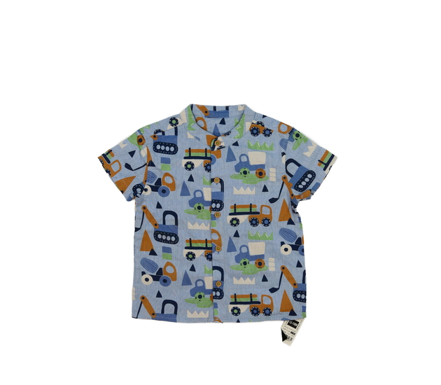 Nová modrá košile s auty 