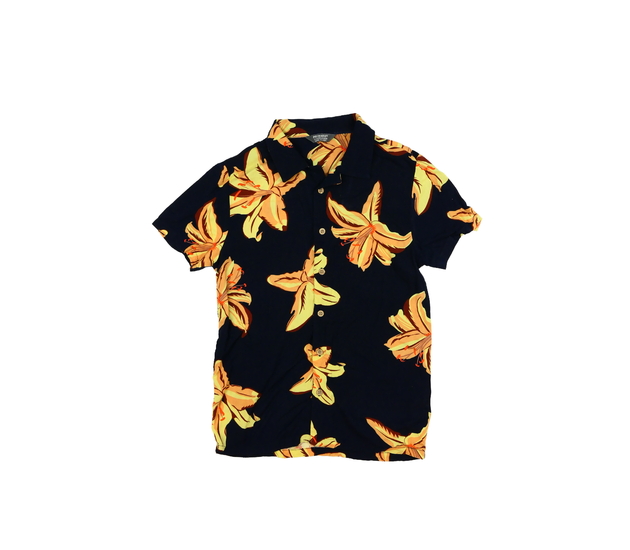 Tmavě modrá košile s květy Primark