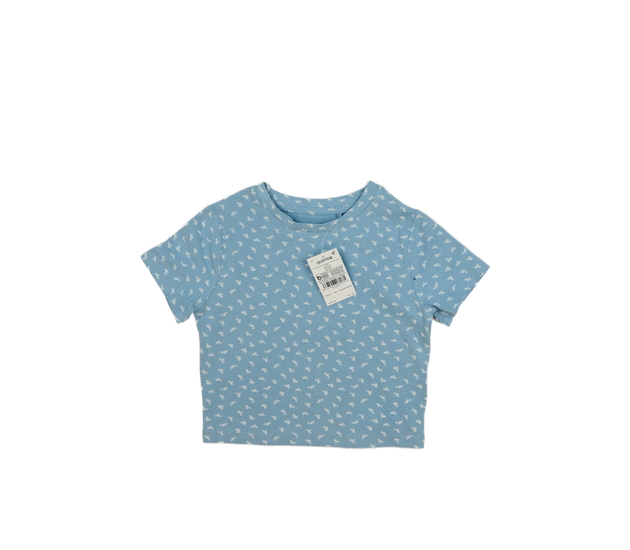Nový modrý květinový crop top Next