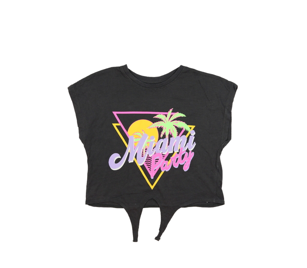 Šedý crop top s nápisem Primark 