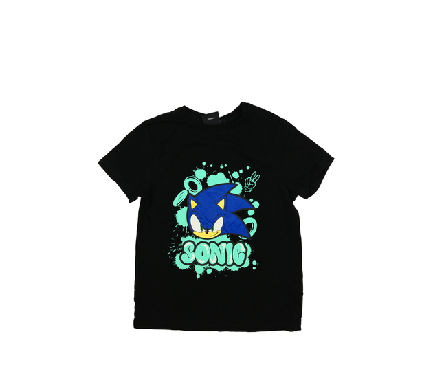 Černé triko Sonic Primark 