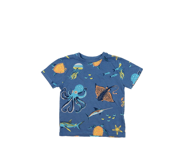 Modré triko s mořskými tvory Primark 