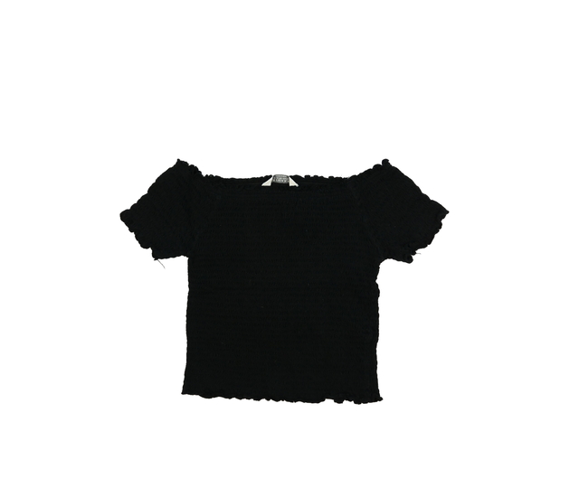Černý prošívaný crop top Primark 