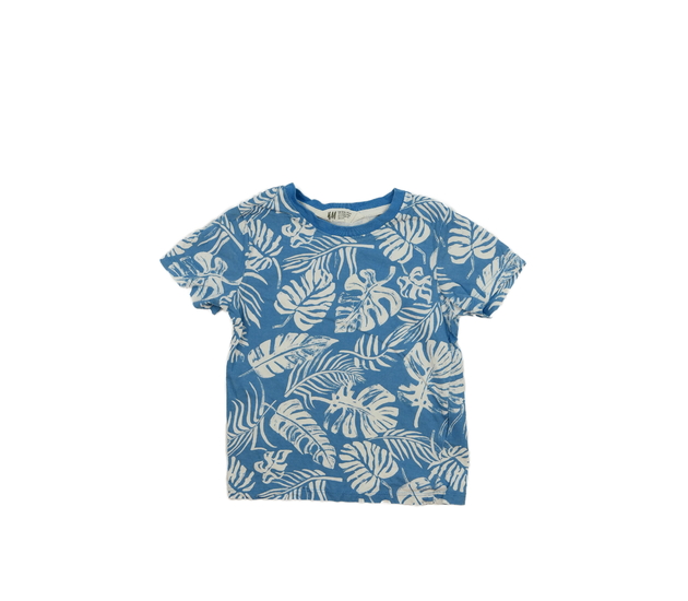 Modré triko s listy H&M