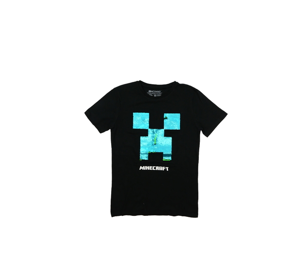 Černé triko s flitry Minecraft Next