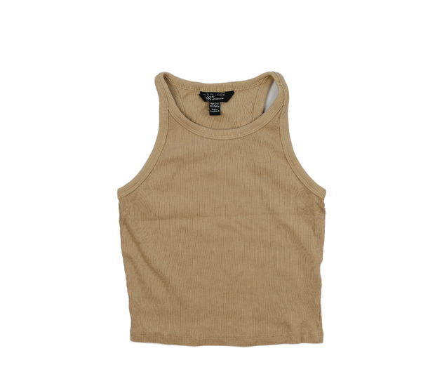 Hnědý crop top New Look 
