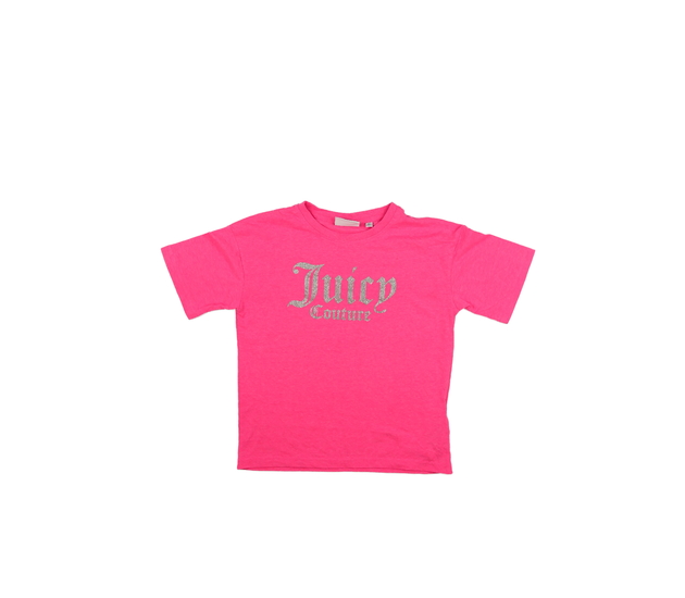 Růžové triko se stříbrným nápisem Juicy Couture