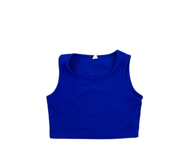 Modrý crop top 