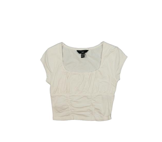 Bílý crop top New Look 