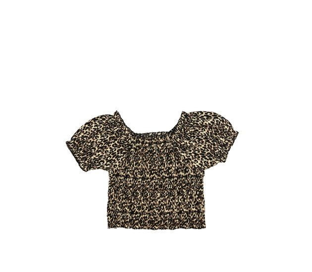 Hnědý prošívaný crop top F&F