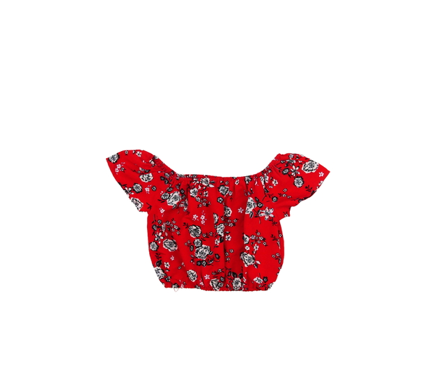 Červený vzdušný crop top New Look 