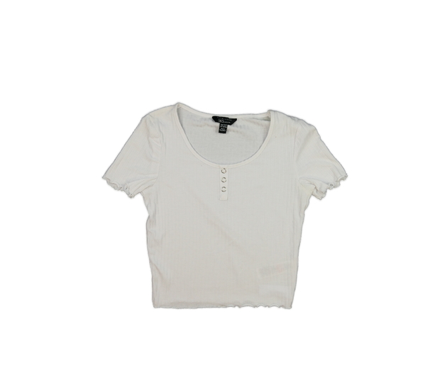 Bílý crop top New Look 