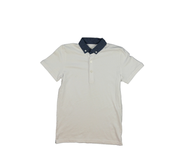 Bílé triko s modrým límečkem Next