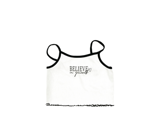 Bílo-černý crop top River Island 
