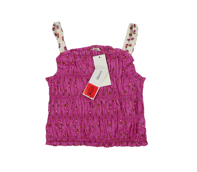 Nový růžový prošívaný crop top George